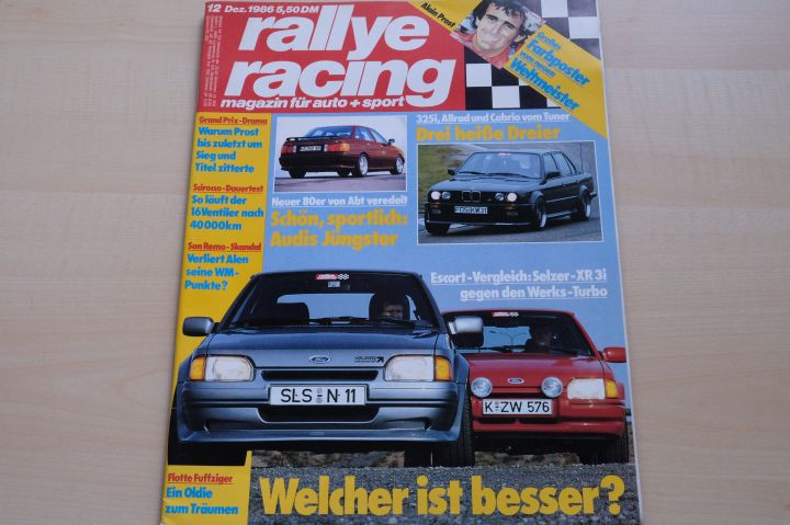 Deckblatt Rallye Racing (12/1986)
